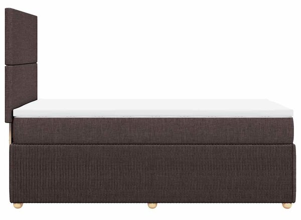 Box spring postel s matrací tmavě hnědá 80x200 cm textil 3291879