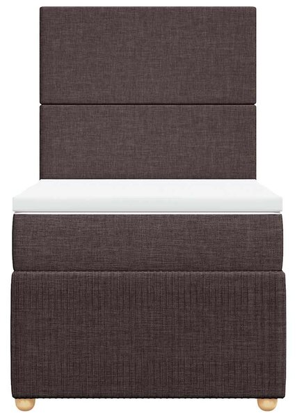 Box spring postel s matrací tmavě hnědá 80x200 cm textil 3291879