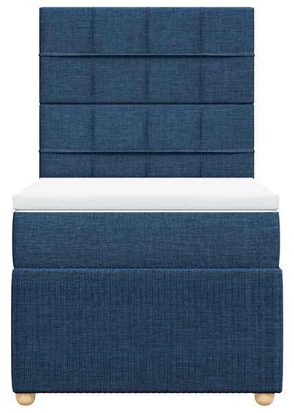 Box spring postel s matrací modrá 80x200 cm textil 3291889