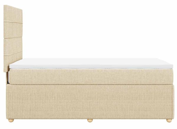 Box spring postel s matrací krémová 80 x 200 cm textil 3291888