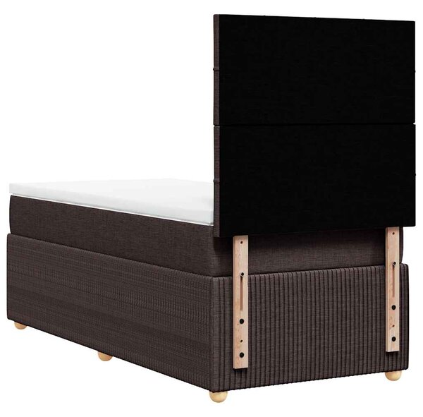Box spring postel s matrací tmavě hnědá 80x200 cm textil 3291886