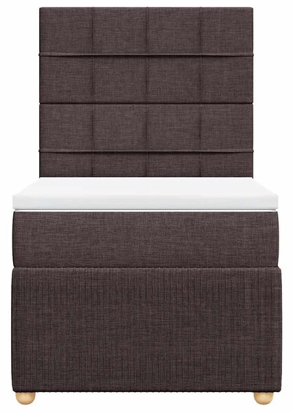 Box spring postel s matrací tmavě hnědá 80x200 cm textil 3291886