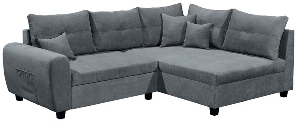 ROHOVÁ SEDAČKA, kompozitní dřevo, textil, antracitová MID.YOU - Sedací soupravy, Online Only