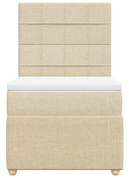 Box spring postel s matrací krémová 80 x 200 cm textil 3291888