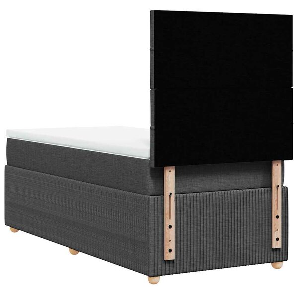 Box spring postel s matrací tmavě šedá 80 x 200 cm textil 3291884