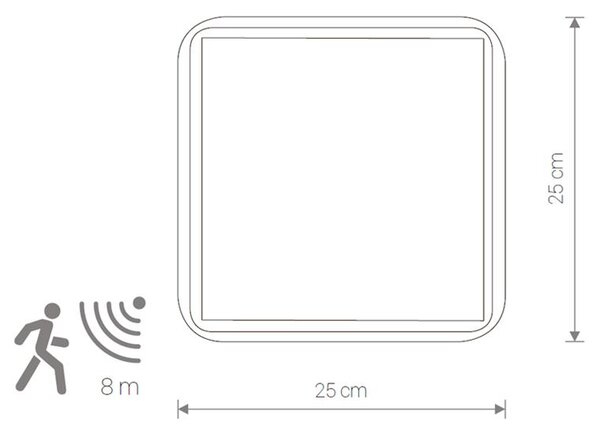 Svítidlo se senzorem pohybu Nowodvorski TAHOE II WHITE SENSOR 10040