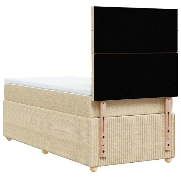 Box spring postel s matrací krémová 80 x 200 cm textil 3291888