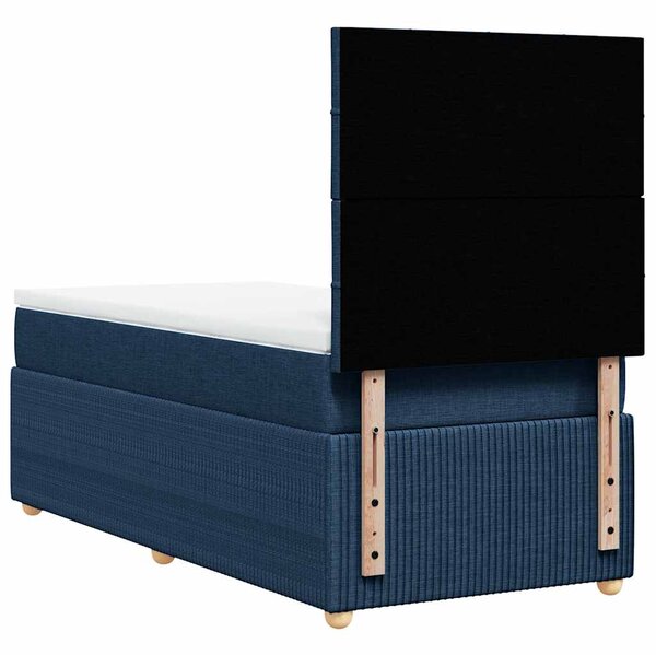 Box spring postel s matrací modrá 80x200 cm textil 3291889