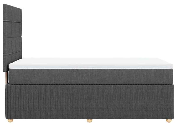 Box spring postel s matrací tmavě šedá 80 x 200 cm textil 3291884