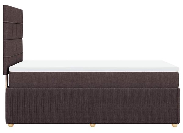 Box spring postel s matrací tmavě hnědá 80x200 cm textil 3291886