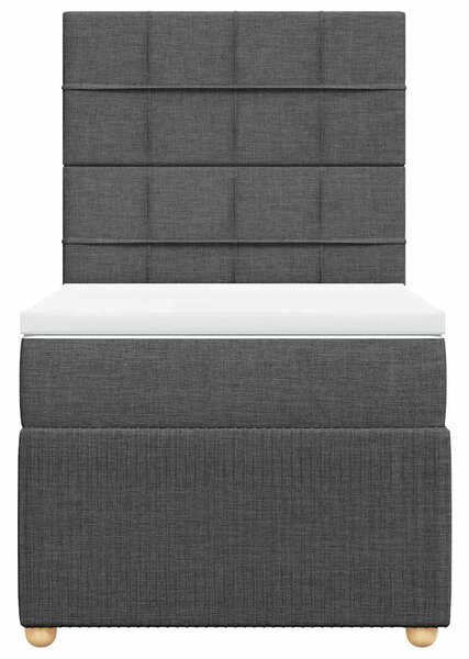 Box spring postel s matrací tmavě šedá 80 x 200 cm textil 3291884