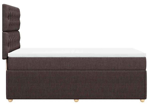Box spring postel s matrací tmavě hnědá 80x200 cm textil 3291893