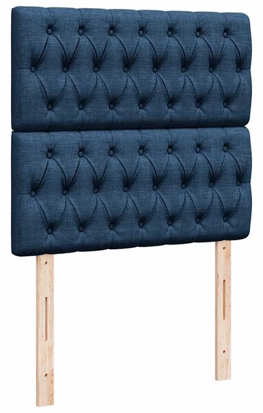 Box spring postel s matrací modrá 80x200 cm textil 3291896