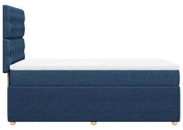 Box spring postel s matrací modrá 80x200 cm textil 3291896