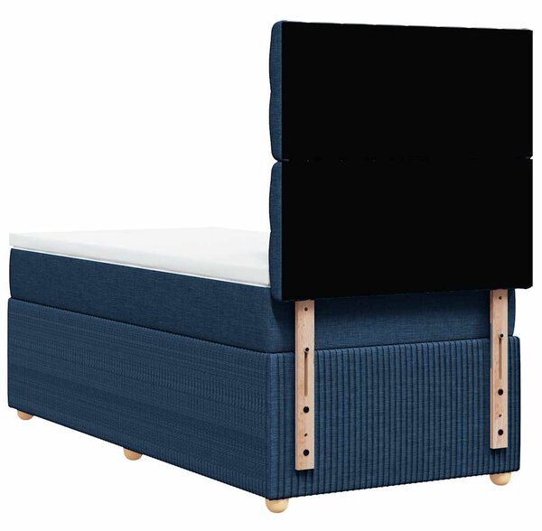 Box spring postel s matrací modrá 80x200 cm textil 3291896