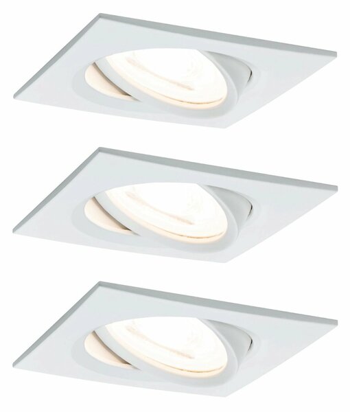 PAULMANN Vestavné svítidlo LED Nova hranaté 3x6,5W bílá mat výklopné 934.54 P 93454