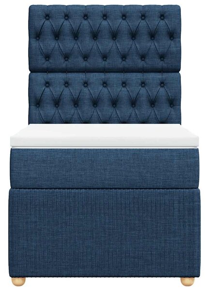 Box spring postel s matrací modrá 80x200 cm textil 3291896