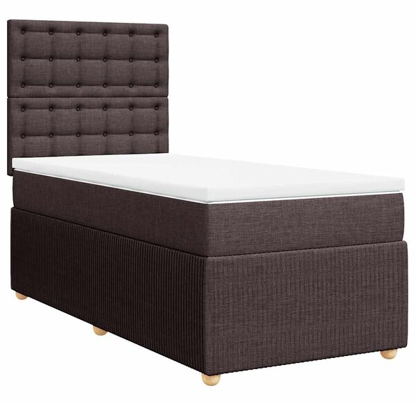 Box spring postel s matrací tmavě hnědá 80x200 cm textil 3291900