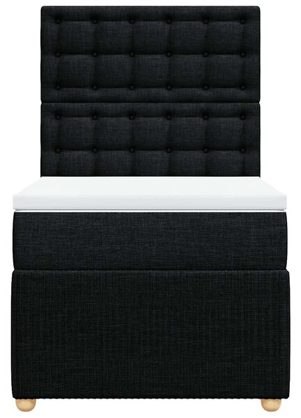Box spring postel s matrací černá 80 x 200 cm textil 3291899