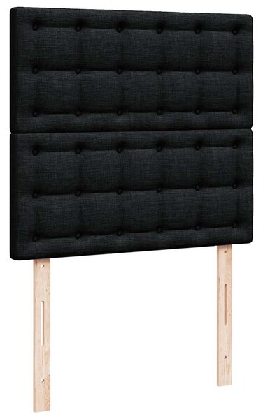 Box spring postel s matrací černá 80 x 200 cm textil 3291899