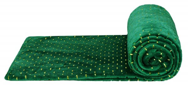 Plyšová deka 150x200 cm SPRINGOS EMBER zelená