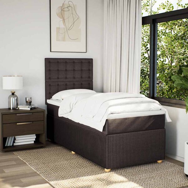 Box spring postel s matrací tmavě hnědá 80x200 cm textil 3291900