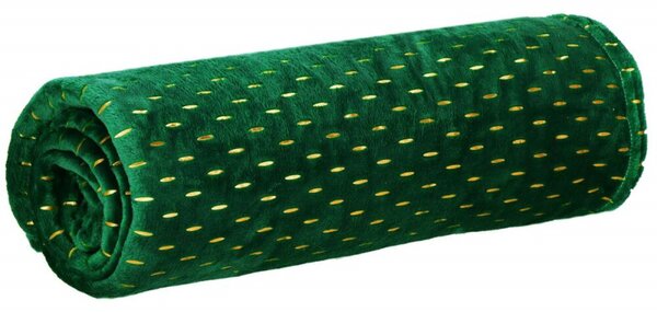Plyšová deka 150x200 cm SPRINGOS EMBER zelená