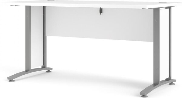 Tvilum Psací stůl Officer 80400/71 150 cm bílý/stříbrno-šedý