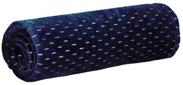 Plyšová deka 150x200 cm SPRINGOS EMBER tmavě modrá
