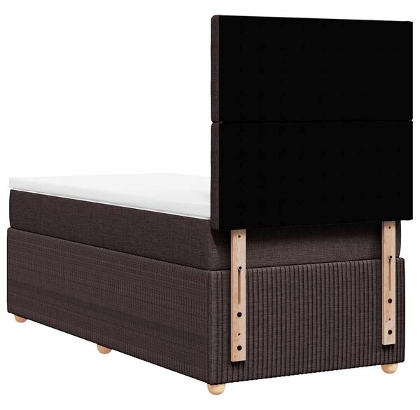 Box spring postel s matrací tmavě hnědá 80x200 cm textil 3291900