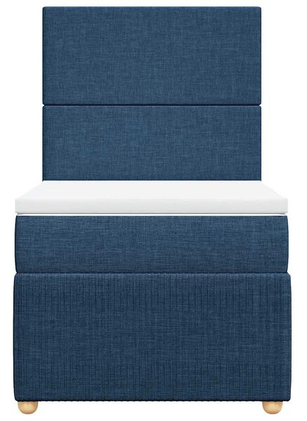 Box spring postel s matrací modrá 90x190 cm textil 3294210