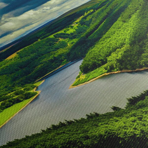 Obraz - Zelená krajina (170x50 cm)