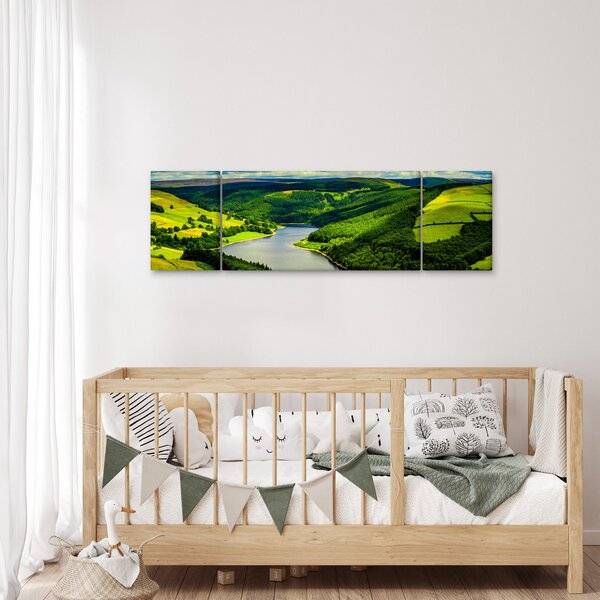 Obraz - Zelená krajina (170x50 cm)