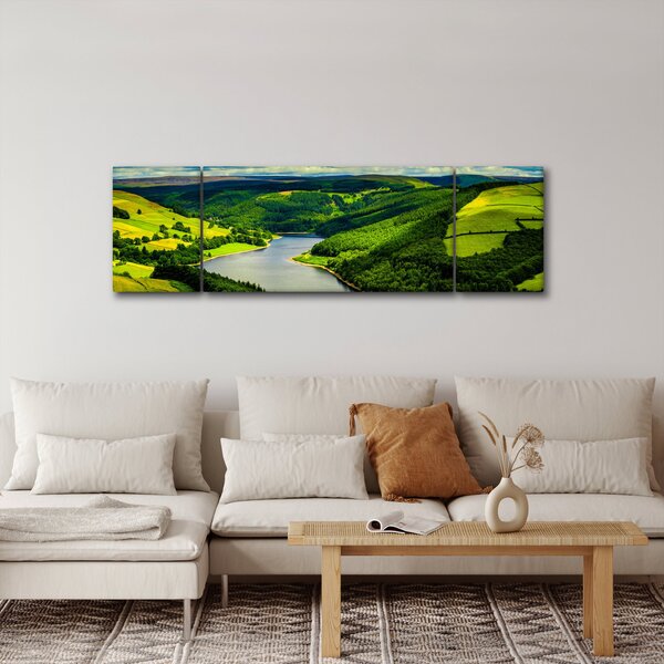 Obraz - Zelená krajina (170x50 cm)
