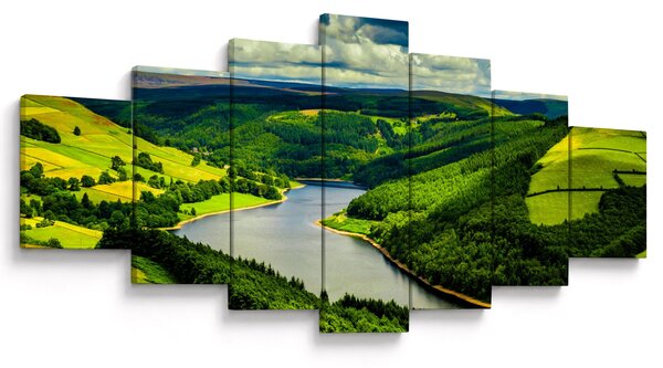 Obraz - Zelená krajina (210x100 cm)