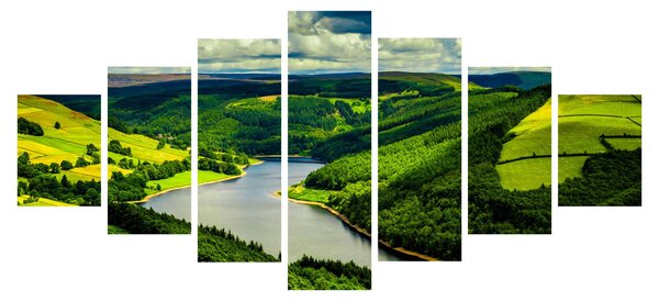 Obraz - Zelená krajina (210x100 cm)