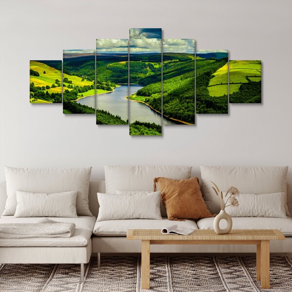 Obraz - Zelená krajina (210x100 cm)