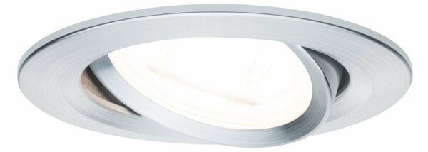 PAULMANN Vestavné svítidlo LED Nova kruhové 1x6,5W GU10 hliník broušený výklopné 3-krokové-stmívatelné 934.68 P 93468
