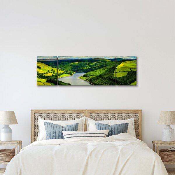 Obraz - Zelená krajina (170x50 cm)