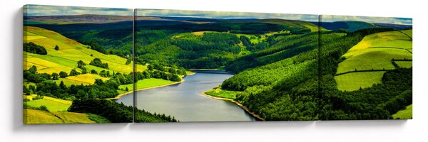 Obraz - Zelená krajina (170x50 cm)