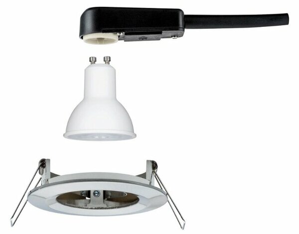 PAULMANN Vestavné svítidlo LED Nova kruhové 1x6,5W GU10 kov kartáčovaný nevýklopné 934.39 P 93439