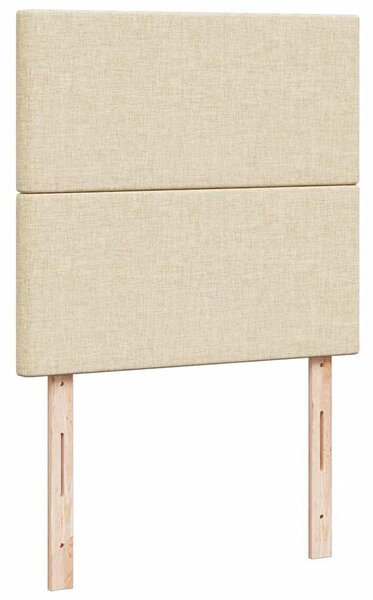 Box spring postel s matrací krémová 90x200 cm textil 3291937