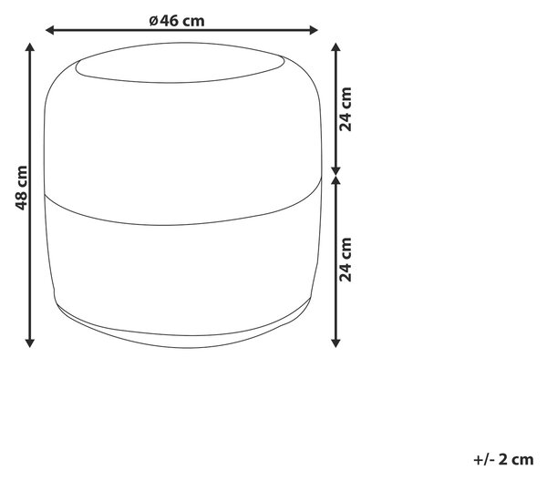 Puf DALAMA Světle šedá 46 cm 46 cm