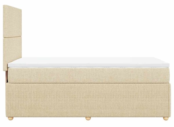 Box spring postel s matrací krémová 90x200 cm textil 3291937