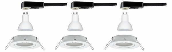 PAULMANN Vestavné svítidlo LED Nova kruhové 3x6,5W GU10 bílá mat nastavitelné 934.31 P 93431