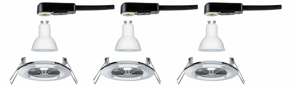 PAULMANN Vestavné svítidlo LED Nova kruhové 3x6,5W GU10 chrom nevýklopné 934.45 P 93445