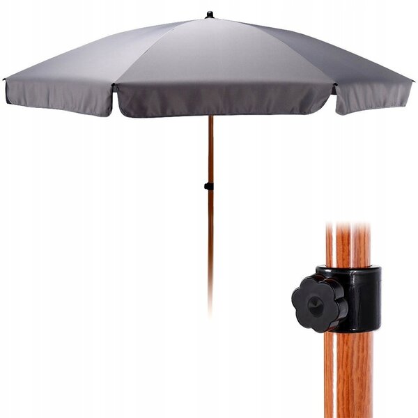 Klasický slunečník Ambiance šedý 200 x 215 cm