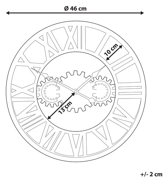Nástěnné hodiny SEON 46 cm Kov Stříbrná