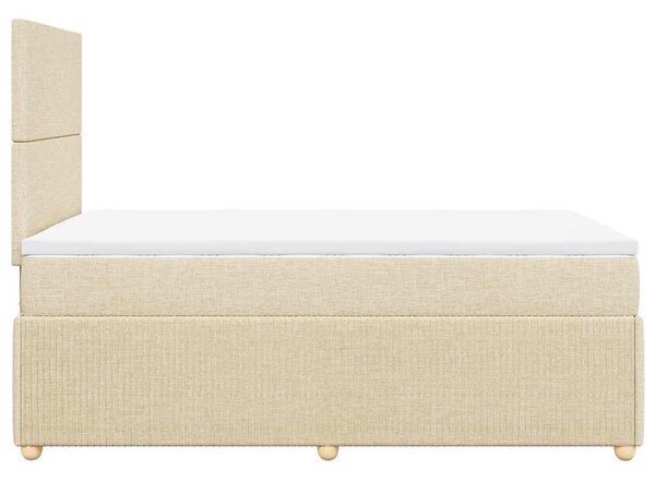 Box spring postel s matrací krémová 120x190 cm textil 3291993