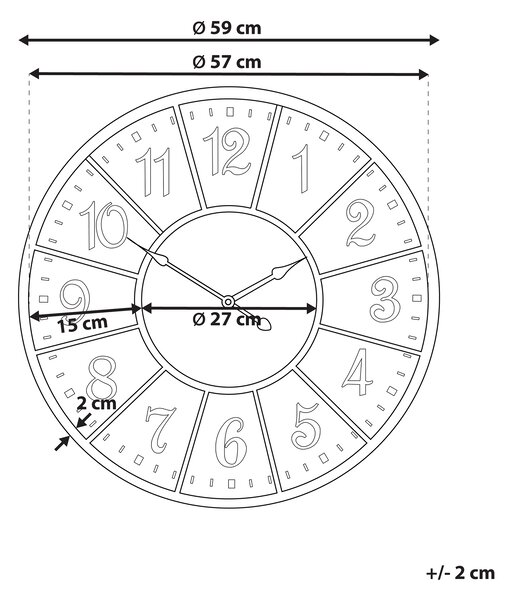 Nástěnné hodiny BOSWIL 59 cm Kov Pestrá